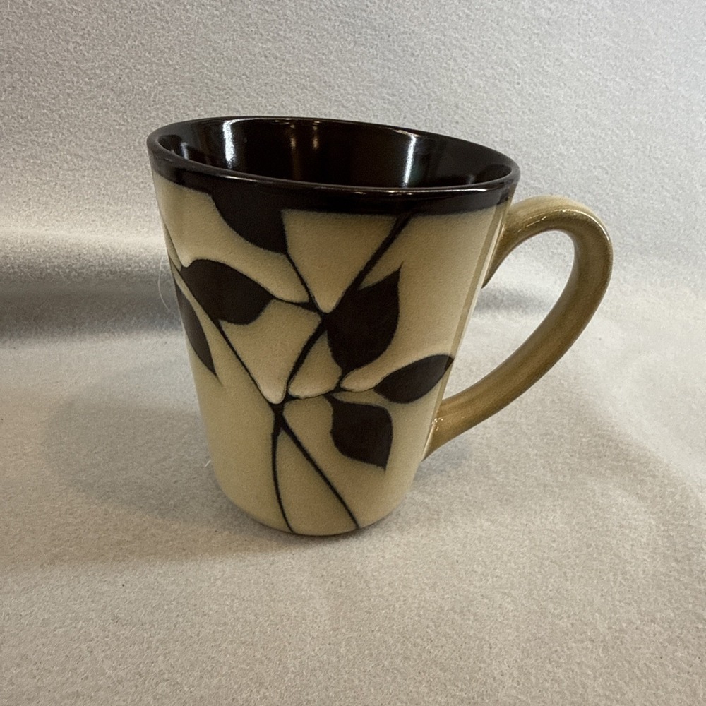 Gibson Elite Midnight Palm Leaves Stoneware Coffee Mug